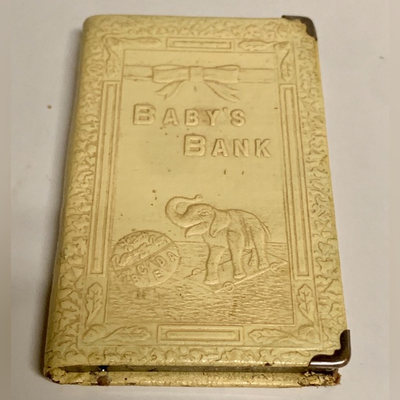 1920s Vintage Zell Baby's Book Faux Book Coin Bank - Picture 13 of 14